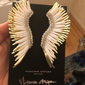 White and gold Madeline Mignonne Gavigan earrings